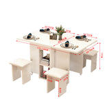 バタフライ式テーブル　キャスター付き　分類収納　オープン収納スペース　メラミン化粧板　ロック付き　R加工　ホワイト　metamall