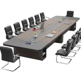 会議テーブル　ミーティングテーブル　収納スペース　オープン収納　多目的卓上コンセント　中間脚付き　バイカラーデザイン  　グレー　カスタマイズ可能　metamall