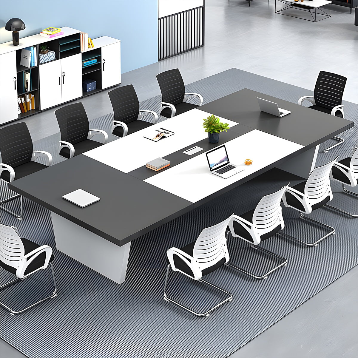 会議用テーブル 会議用デスク ミーティングテーブル大型 オフィスデスク　metamall