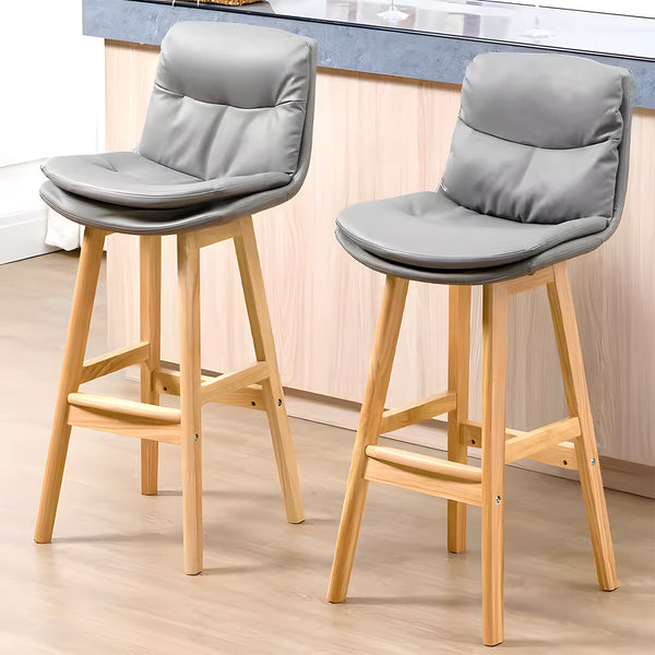 カスタマイズハイスツール シンプル 天然木オークラバーウッド