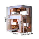 ベッド　二段ベッド　おしゃれ　階段　ハシゴ　ベッドガード　収納　エコ素材　メラミン化粧板　モダン　デザイナーズ　ナチュラル　SCC-M088