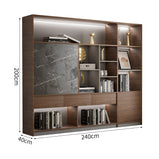 キャビネット　社長用キャビネット　本棚　大容量　エコ素材　オープン収納　蝶番　おしゃれ　木目調　SZ-SG-S01