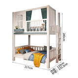 二段ベッド　子供用二段ベッド　寝具　強化された柱　落下防止ガード　はしご　引き出し付き　天然木　子ども用水性塗料　カスタマイズ可能　SCC-K024