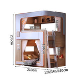 ベッド　二段ベッド　おしゃれ　階段　ハシゴ　ベッドガード　収納　エコ素材　メラミン化粧板　モダン　デザイナーズ　ナチュラル　SCC-M088