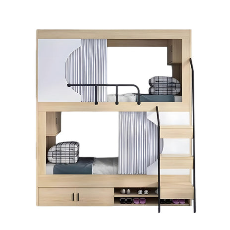 二段ベッド　親子ベッド　はしご　収納　開き戸　シューズボックス　ナチュラル　カスタマイズ可能　SCC-M015