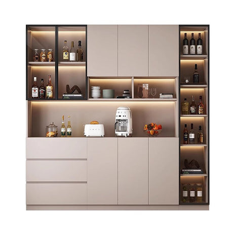 キッチン収納　リビング収納　収納棚　ワインラック　ワイン棚　ワイン収納　キャビネット　緩衝蝶番　陳列棚　強化ガラス　台輪付き　エコ素材　シャンパン　カスタマイズ可能　metamall