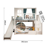 二段ベッド　子供用二段ベッド　寝具　強化された柱　落下防止ガード　はしご　引き出し付き　天然木　子ども用水性塗料　カスタマイズ可能　SCC-K024