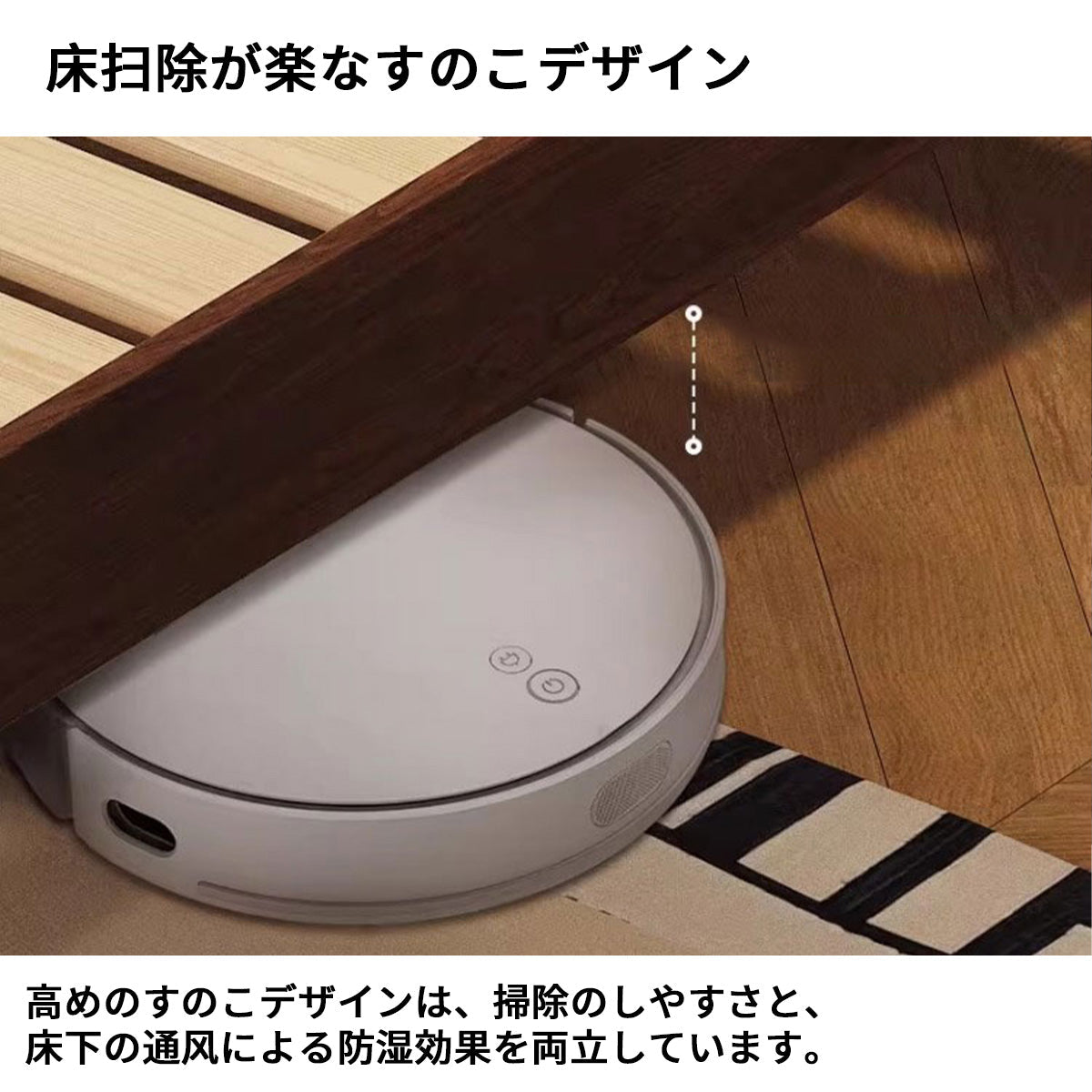 ベッド　寝具　ダブルベッド　天然木　北欧風ベッド　木製ベッド　二人用　快適　エレガント　BED-S048