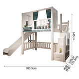 二段ベッド　子供用二段ベッド　寝具　強化された柱　落下防止ガード　はしご　引き出し付き　天然木　子ども用水性塗料　カスタマイズ可能　SCC-K024