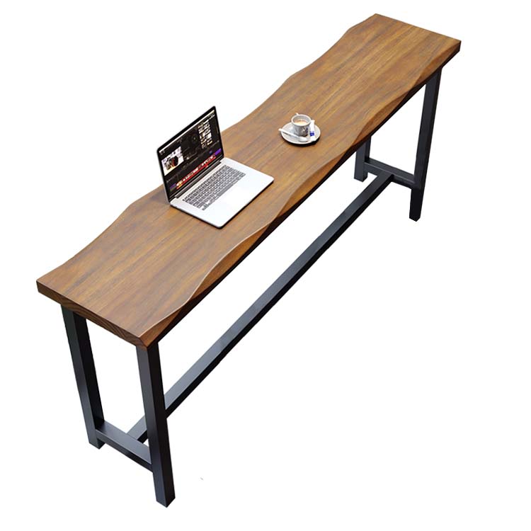 バーテーブル 木目調　カフェテーブル　テーブル　スチールフレーム　スチール脚　シンプル　ホワイト　ブラック　カスタマイズ可能　metamall