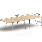 会議テーブル　ミーティングテーブル 会議用　スチールフレーム　ステンレス鋼　ハの字構造　広い下肢空間　スタイリッシュ　配線孔　シャープなエッジ　プラパート　ホワイト　HYZ-M032