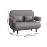 折りたたみ式　ローソファー　カウチソファ　ソファベッド　二人掛け　リクライニング　人間工学　サイド収納　炭素鋼フレーム　コンパクト　オレンジ　BSF-K038 - kaguyasu