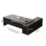 役員室用　社長室用　配線穴付き　Ⅼ字　サイドキャビネット付き　幕板付き　プレジデントデスク　パソコンデスク　事務机　エグゼクティブデスク　おしゃれ　木目調　LBZ-C070