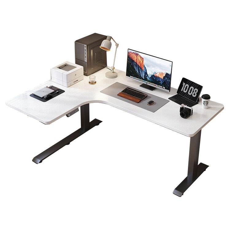 昇降　デスク　昇降デスク　パソコンデスク　作業用　電動　Ｌ字型　ゆとり　エコ板材　操作簡単　メモリ　セーフティー機能　静音　角丸加工　配線穴　アジャスター　実用　便利　metamall