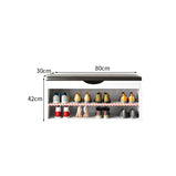 ロータイプ　クッション付き　高反発ウレタン　柔らか　多段式　分類収納　可動棚板　下駄箱　シューズボックス　玄関収納　利便性　実用　ホワイト　ブラック　CWG-K073　kaguyasu