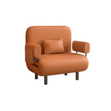 折りたたみ式　ローソファー　カウチソファ　ソファベッド　二人掛け　リクライニング　人間工学　サイド収納　炭素鋼フレーム　コンパクト　オレンジ　BSF-K038 - kaguyasu