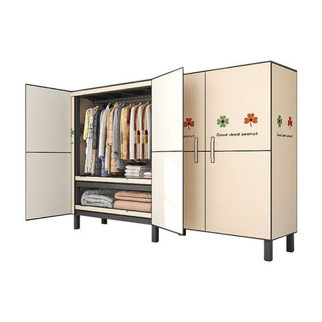 折りたたみハンガーラック　ハンガーラック　スチールフレーム　高耐荷重　カバーリング　ホコリ防止　フラット　分類収納　整理整頓　衣類収納　折り畳み式　組み立て不要　省スペース　YG-M002