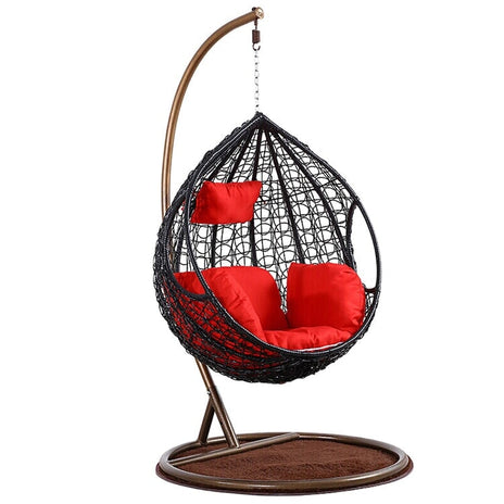 吊り下げ式チェア　チェア　一人用　二人用　スチールフレーム　カジュアル　ポリコットン　ラタン風　籐風　おしゃれ　HWYZ-M-001