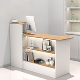 カウンター　受付カウンター　オープン収納　大容量　分類収納　おしゃれ　機能的　ホワイト　ナチュラル　JDT-2210