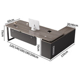 社長デスク　エグゼクティブデスク　オフィスデスク　エコ素材　Ｒ加工　配線孔付き　幕板付き　通気孔付き サイドキャビネット　オープン収納　LBZ-S012