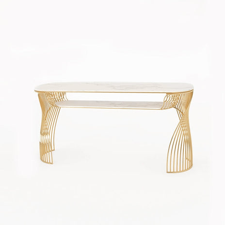 ネイルデスク　チェア　セラミック天板　スチールフレーム　焼付塗装　フリース生地　高密度ウレタンフォーム　マーブル模様　ピンク　カスタマイズ可能　metamall