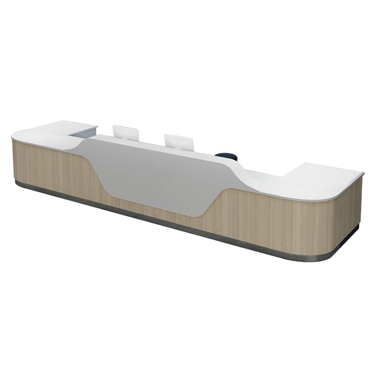 受付カウンター　受付台 木目調　カウンター　収納スペース　錠付き　シリンダー錠付き　シンプル　ホワイト　ナチュラル　カスタマイズ可能　metamall