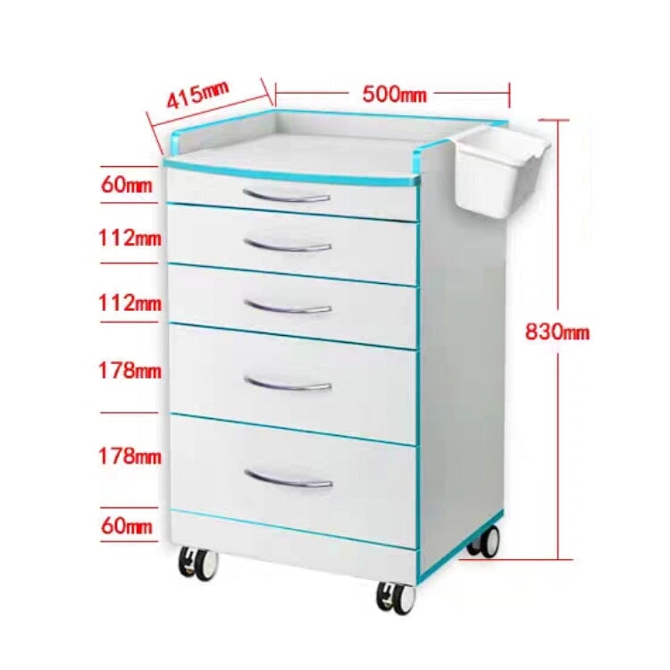 医療用キャビネット　ドクターキャビネット　歯科用　キャスター付き　引き手付き　道具トイレ付き　医療施設用什器　ホワイト　metamall