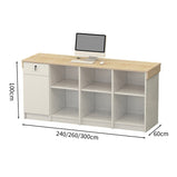 受付カウンター　レジカウンター ホワイト　エントランスカウンター　シリンダー錠付き　鍵付き　　配線穴付き　カスタマイズ可能　JDT-M-125