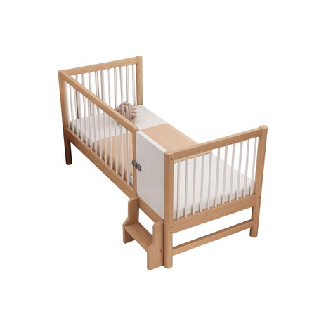 延長ベッド　プラスベッド　継ぎ足し　扉付き　天然木　ケヤキ材　シンプル　快適　子供用　ナチュラル　カスタマイズ可能　metamall