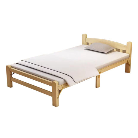 ベッド　ベッドフレーム　折り畳みベッド　木製ベッド　2つ折り　角丸　コンパクト　高耐荷重　省スペース　シンプル　ナチュラル　BED-K006 - kaguyasu
