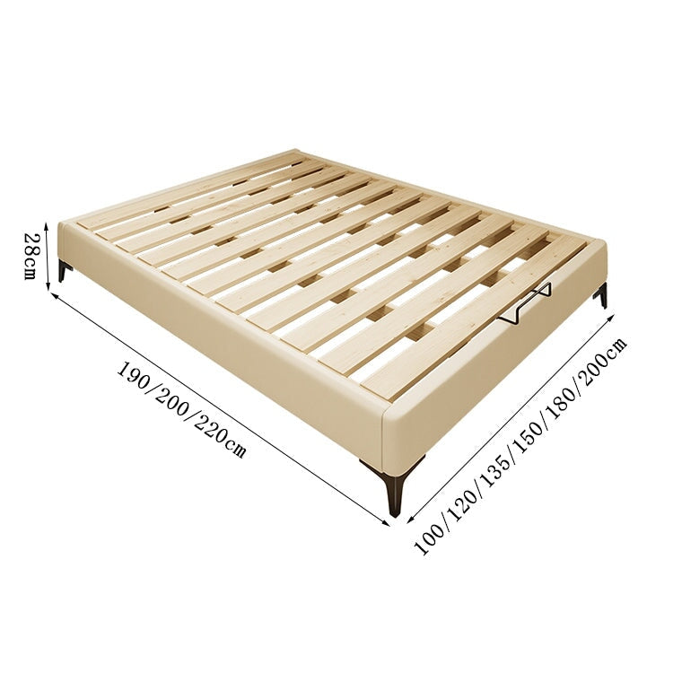 ベッド　キングサイズ　二人用　ポリエステル　パイン材　ズレ防止　ヘッドレス　シンプル　ベージュ　カーキ　グレー　カスタマイズ可能　metamall