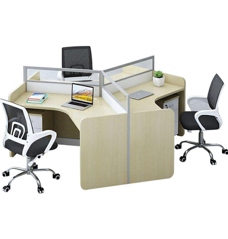 オフィスデスク,テーブル,アーチ型,キャビネット付き,選択可,事務机