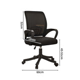 ワークチェア　オフィスチェア　デスクチェア　ミーティングチェア　ループ脚　人間工学　５本脚ベース　肘掛け　リクライニング機能　メッシュ　シンプル　ブラック　BGY-S001