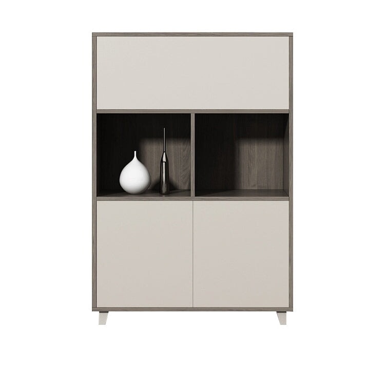 事務所用キャビネット　落ち着き　オフィス整理棚　オフィスキャビネット　キャビネット　冷間成形鋼　脚付き　分類収納　スチールフレーム　シンプル　CWG-M-097