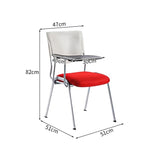 肉厚クッション　柔らか　快適　メモ台　スタッキング　省スペース　チェア　会議用チェア　研修用チェア　機能的　使いやすい　ブラック　レッド　BGY-K-043  