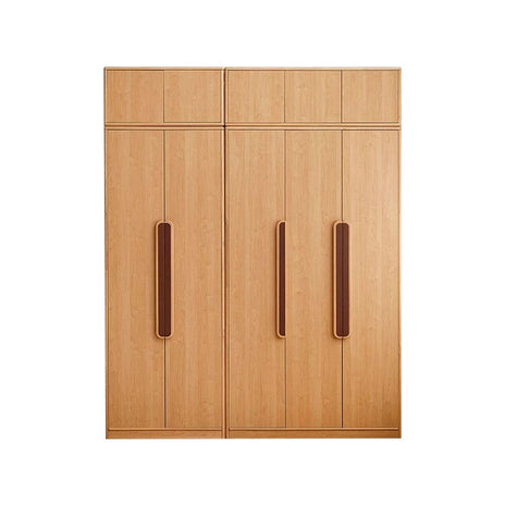 クローゼット　高級感　ナチュラルモダン　重厚感　自然の風合い　ラバーウッド材　メラミン化粧板　サイドラック　分類収納　ハンガーパイプ　ナチュラル　metamall