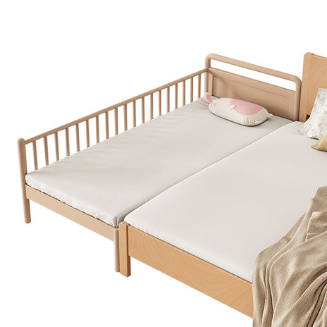 延長ベッド　プラスベッド　継ぎ足し　落下防止柵　天然木　ケヤキ材　シンプル　子供用　ナチュラル　カスタマイズ可能　metamall