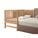 延長ベッド　拡張ベッド　継ぎ足し　ガード　天然木　ケヤキ材　はしご　シンプル　転落防止　子供用　ナチュラル　カスタマイズ可能　metamall