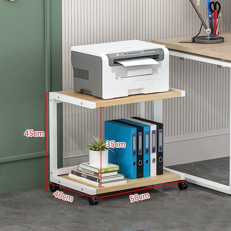 プリンター台 プリンターラック キャスター付きプリンター収納ラック オフィス収納 ラック　BGSN-M-004