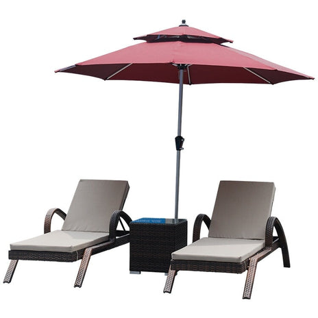 リクライニングチェア　アウトドアチェア　ラタン風　籐風　HWZY-M-010