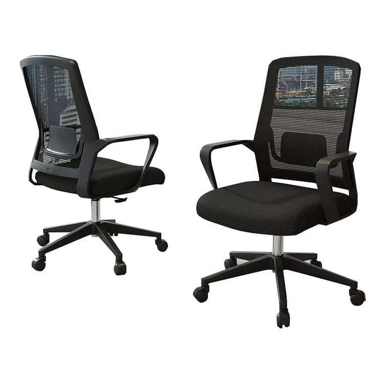 パソコンチェア　オフィスチェア　デスクチェア　イス　ランバーサポート　人間工学　ウレタンフォーム　メッシュ張地　ラテックス　ブラック　BGY-M-048