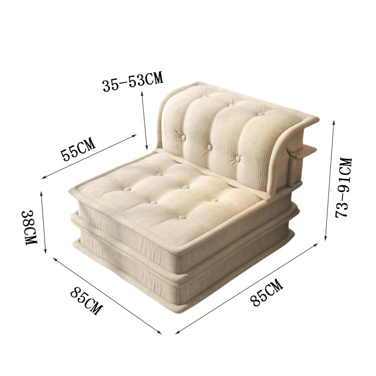 リビングソファ　ソファベッド　スタイル切り替え可能　コーデュロイ生地　高密度ウレタンフォーム　鋲打ちデザイン　Sバネ　ピンク　metamall