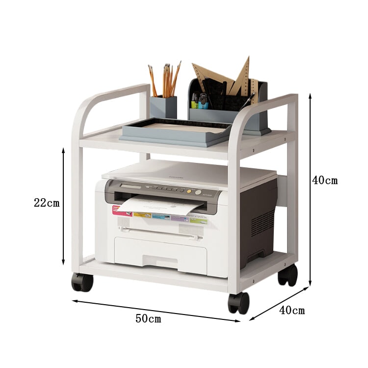 オフィスラック　収納ラック　オフィス用品　スチールフレーム　キャスター付き　コンパクト　省スペース　高耐荷重　落下防止　R加工　ホワイト　metamall