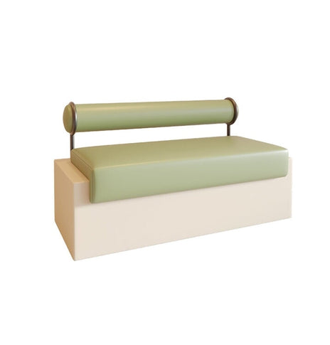 業務ソファーセット　ナチュラルテイスト　PVCレザー生地　高密度ウレタンフォーム　メラミン化粧板　木目調　カジュアル　グリーン　カスタマイズ可能　JDSF-M004