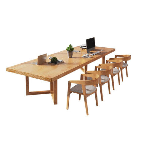 会議テーブル　ミーティングテーブル　会議机　ワークデスク　オフィスデスク　高耐荷重　天然木　ナチュラル　カスタマイズ可能　metamall