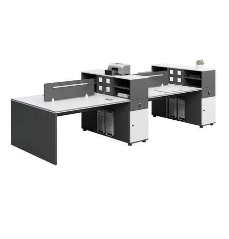 オフィスデスク　事務机　パソコンデスク　3桁ダイヤル錠付き　引出し付き　PC収納　シンプル　ホワイト　グレー　カスタマイズ可能　BGZ-M-116　metamall