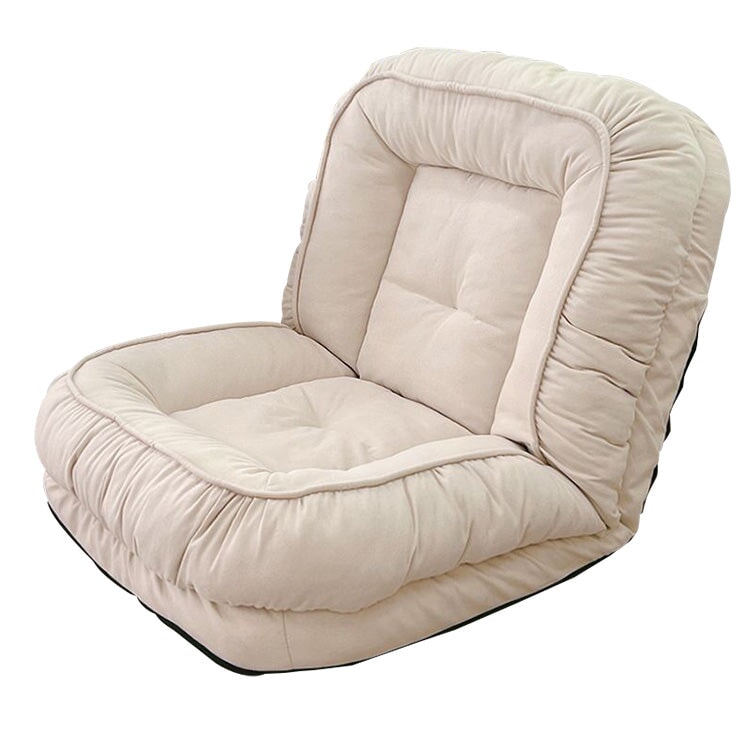 座椅子　クッション　ギア式リクライニング　高密度ウレタンフォーム　シリコンフィル　ゆったり座面　ヘたりにくい　ベージュ　metamall