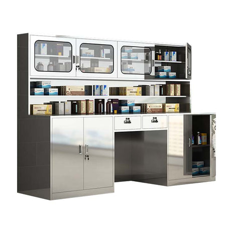 医療用キャビネット　医療棚　スチール製薬品庫　医療施設用什器　錠付き　シリンダー錠　metamall