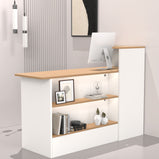 カウンター　受付カウンター　オープン収納　大容量　分類収納　おしゃれ　機能的　ホワイト　ナチュラル　JDT-2210