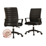 会議室用チェア　ワークチェア　バックパネル　メッシュ生地　昇降椅子　高密度ウレタンフォーム　ラテックスクッション　PP樹脂　キャスター付き　ブラック　BGY-M011